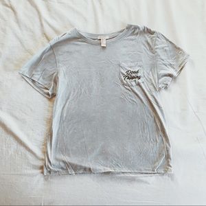 Light Grey/Blue “Road Tripping” Pocket Graphic Tee